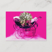  PRAM MET BABY SHOWER VAN STROOMSTROMEN, parelpapi Visitekaartje (Achterkant)