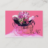 PRAM MET BABY SHOWER VAN STROOMSTROMEN, parelpapi Visitekaartje (Achterkant)