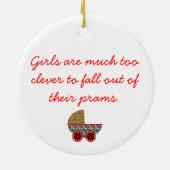 Pram Ornament met Peter Pan Girls Quote (Achterkant)