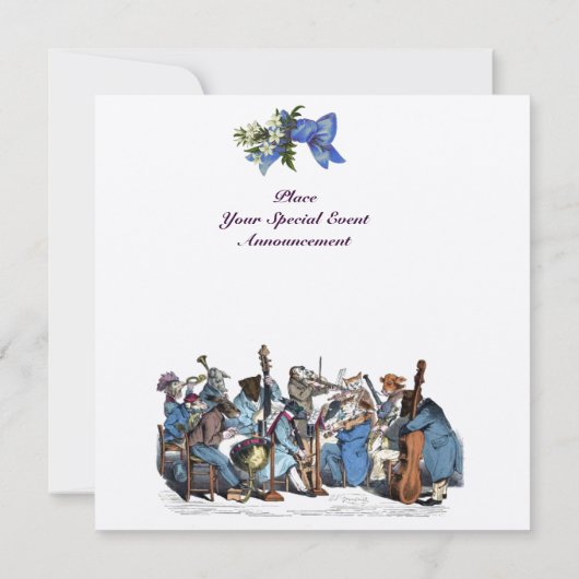  PRAM-STROMEN BLAUWE BABY SHOWER MONOGRAM KAART (Achterkant)