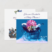  PRAM-STROMEN BLAUWE BLAUWE BLAUW WINKELMONOGRAM KAART (Voorkant / Achterkant)