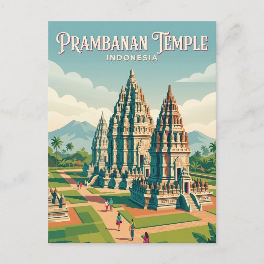 Prambanan Tempel Indonesië Briefkaart (Voorkant)