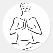 Pranam Ronde Sticker (Voorkant)