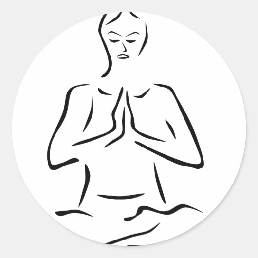 Pranam Ronde Sticker (Voorkant)