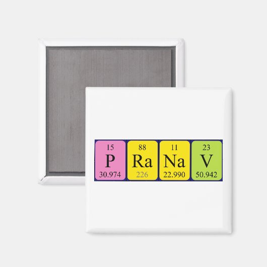 Pranav periodieke tabelnaam magneet (Voorkant / Achterkant)