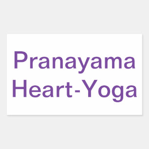 Pranayama Heart Yoga Peace Om Hankamer Artjunkhaus Rechthoekige Sticker