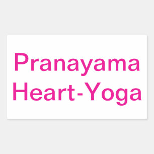 Pranayama Heart Yoga Peace Om Hankamer Artjunkhaus Rechthoekige Sticker
