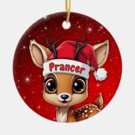 Prancer Baby Deer, Fawn, Doe, Reindeer🦌 🎄 Keramisch Ornament