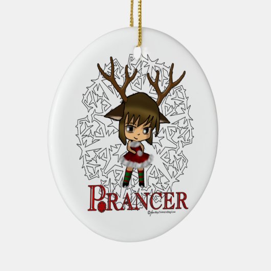 Prancer Keramisch Ornament (Rechts)