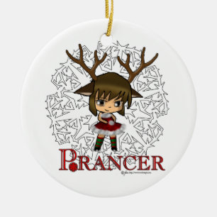 Prancer Keramisch Ornament