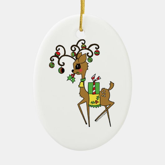 Prancer Keramisch Ornament (Voorkant)