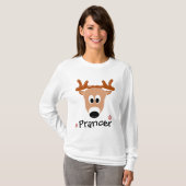 Prancer Reindeer T-Shirt (Voorkant volledig)