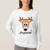 Prancer Reindeer T-Shirt (Voorkant)