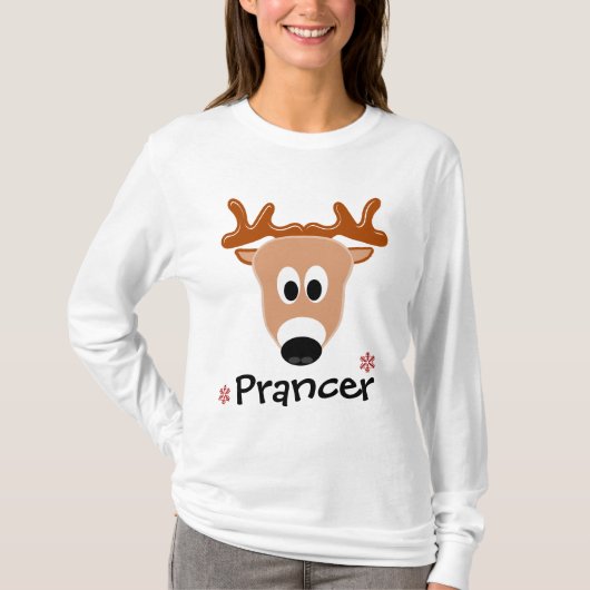 Prancer Reindeer T-Shirt (Voorkant)