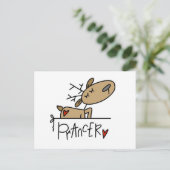 Prancer Reindeer Tshirts en Gifts Briefkaart (Staand voorkant)