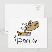 Prancer Reindeer Tshirts en Gifts Briefkaart (Voorkant / Achterkant)