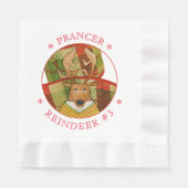 PRANCER RENDIER Gecoineerde lunch papier servetten (Voorkant)