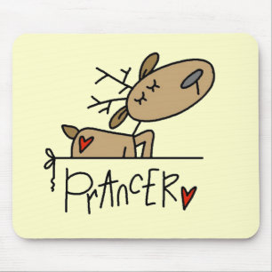 Prancer Rendier Kerst T-shirts en Cadeaus Muismat