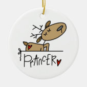 Prancer Rendier Kerst T-shirts en geschenken Keramisch Ornament (Voorkant)