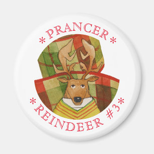 PRANCER RENDIER ronde magneet