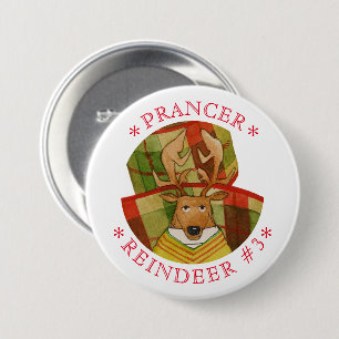 PRANCER RENDIER Ronde Pin Button