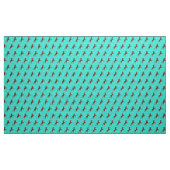 Pranching Paard op geweven turquoise Stof (Yard (91,4 cm))