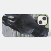 Prancing Black Arabian iPhone Hoesje (Achterkant horizontaal)