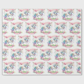 Prancing Eenhoorn Personaliseer de naam van het me Cadeaupapier (Vlak)