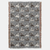 Prancing Folk Art Circus Paarden Patroon Deken (Voorkant Verticaal)