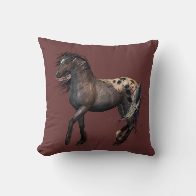 PRANCING HORSE PILLOW KUSSEN (Voorkant)