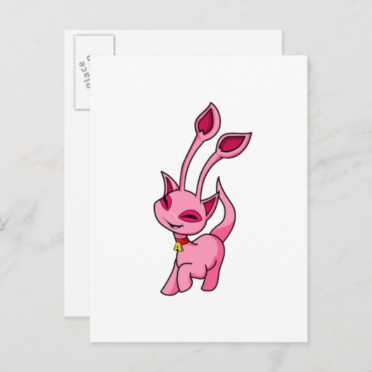 Prancing pink Aisha Briefkaart (Voorkant / Achterkant)