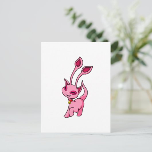 Prancing pink Aisha Briefkaart (Staand voorkant)