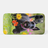 Prancing Schotse Terriers in gras en bloemen Case-Mate iPhone Case (Achterkant (horizontaal))