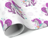 Prancing Unicorns  Wrapping Paper Cadeaupapier (Rol Hoek)