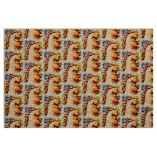 prancingmosterd stof (Fat Quarter)