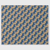 Prancingpaard Silhouette Cadeaupapier (Vlak)