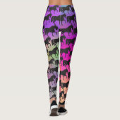 Prancingpaard Silhouette Sunset Colors Leggings (Achterkant)