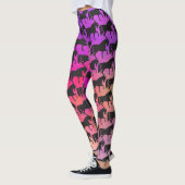 Prancingpaard Silhouette Sunset Colors Leggings (Links)