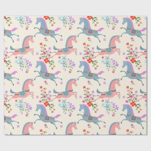 Prancingpaarden Cadeaupapier (Vlak)