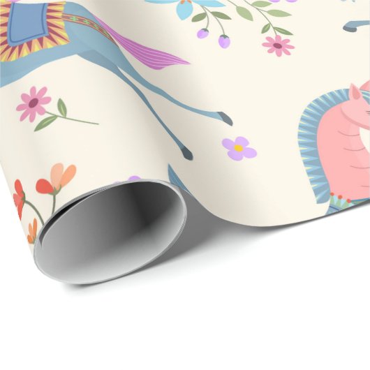 Prancingpaarden Cadeaupapier (Rol Hoek)