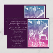 Prancings Carrousel Horse Wedding Invitations Kaart (Voorkant / Achterkant)