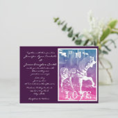 Prancings Carrousel Horse Wedding Invitations Kaart (Staand voorkant)