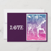 Prancings Carrousel Horse Wedding Invitations Kaart (Achterkant)