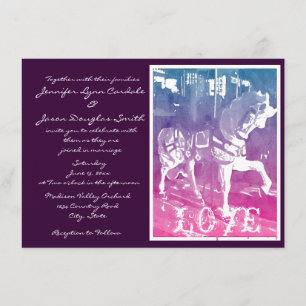 Prancings Carrousel Horse Wedding Invitations Kaart