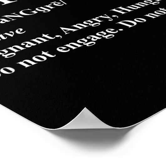 Prangry Definition Shirt Pregnancy Funny Graphic Poster (Hoek)