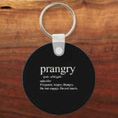 Prangry Definition Shirt Pregnancy Funny Graphic  Sleutelhanger (Voorkant)