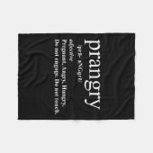 Prangry Definition Shirt Zwangerschap Grappig Grap Fleece Deken (Voorkant (Horizontaal))