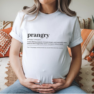 Prangry Zwangerschap T-shirt Baby shower Gift
