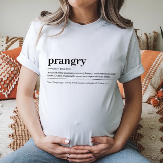 Prangry Zwangerschap T-shirt Baby shower Gift