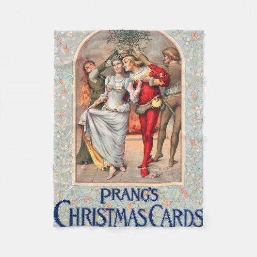 Prang's kerstkaart (ca. 1886)  fleece deken (Voorkant)